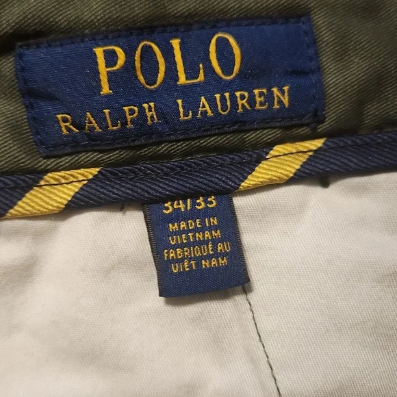 NWT Men's Polo Ralph Lauren Olive Chinos - Picture 4 of 4